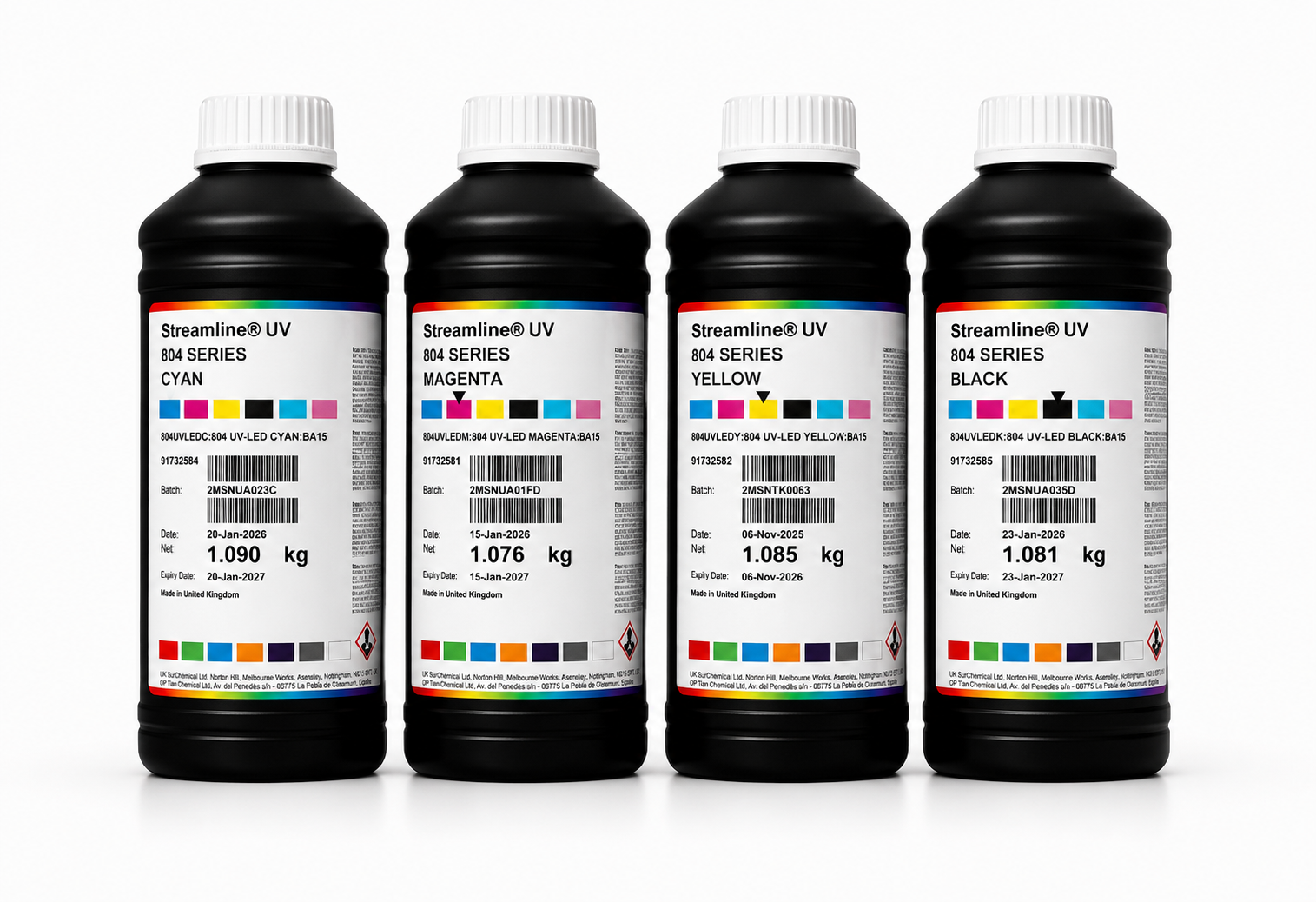 УФ-чернила SunChemical Streamline 804 UV LED для профессиональной печати