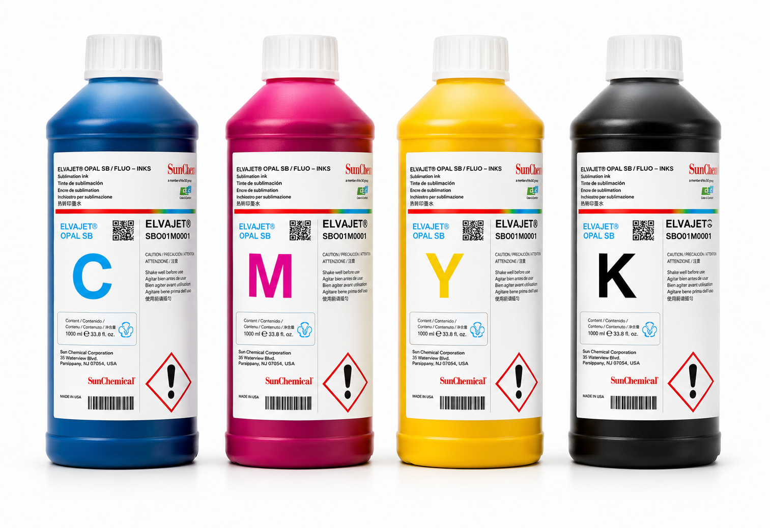 Сублимационные чернила Sun Chemical ElvaJet® Opal SB / FLUO для текстильной печати Epson DX, i3200